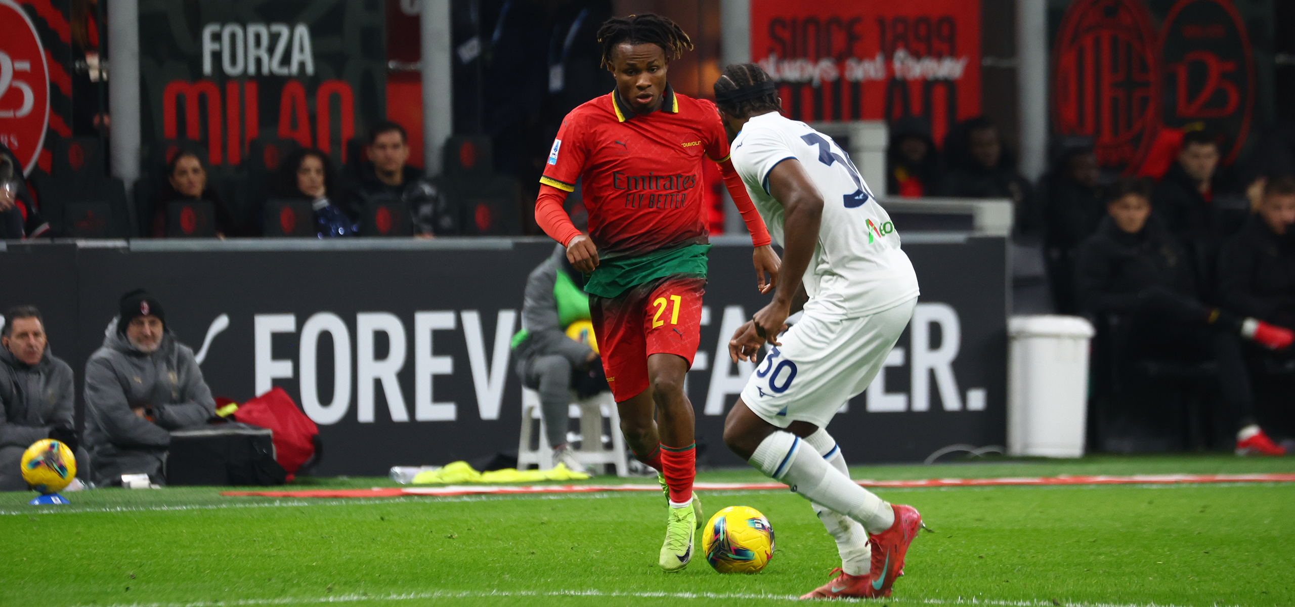 Chukwueze during Milan-Lazio